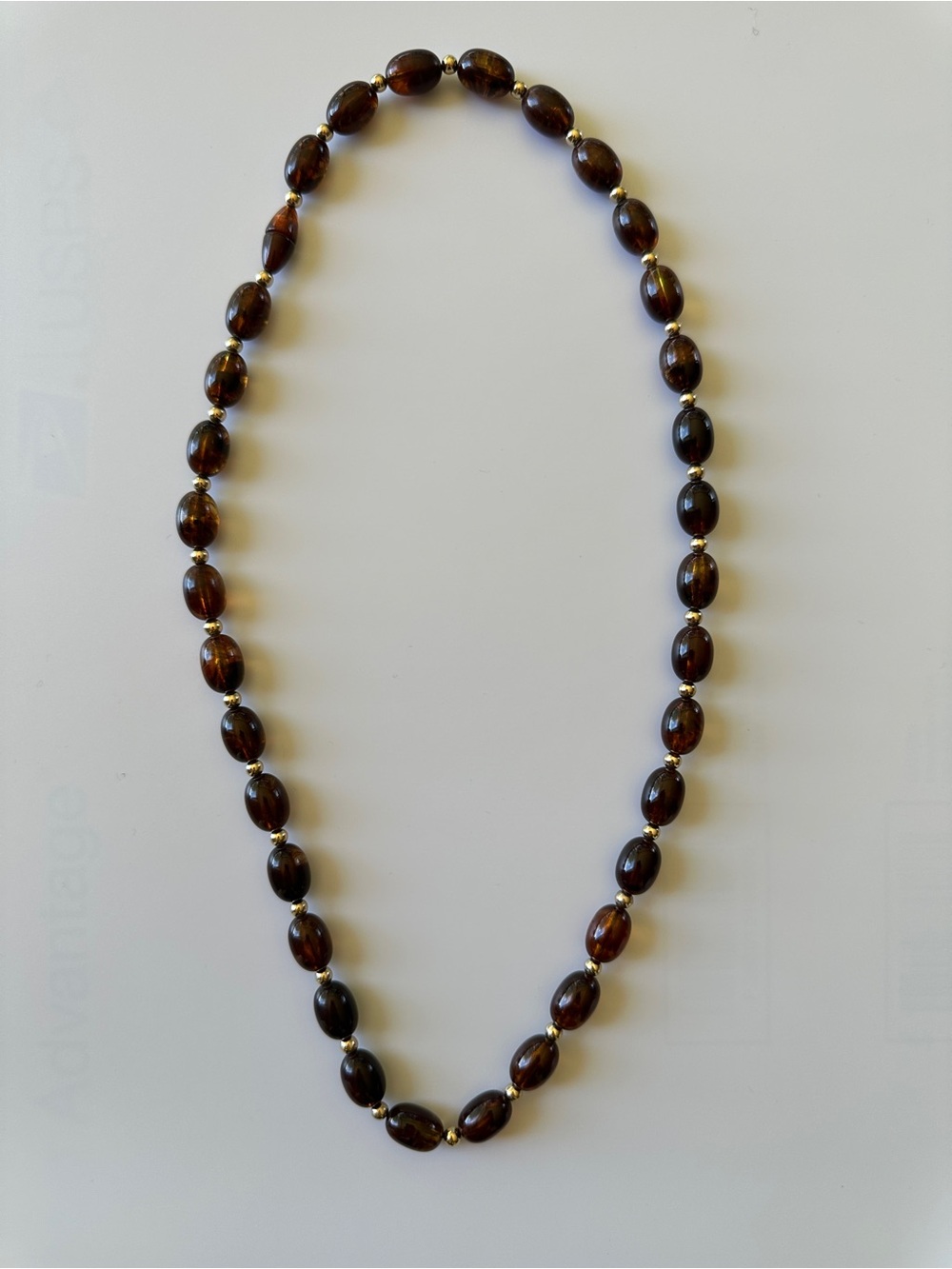 Classic Brown Bead Necklace - Unbranded